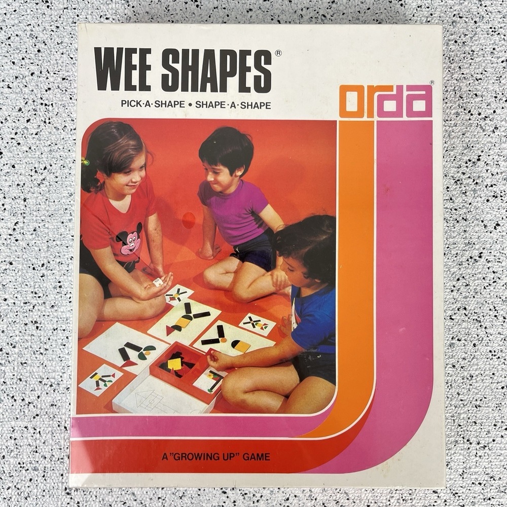 Vintage 70s WEE SHAPES Orda‎ Industries Educational Learning Pattern Game NEW
